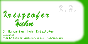 krisztofer huhn business card